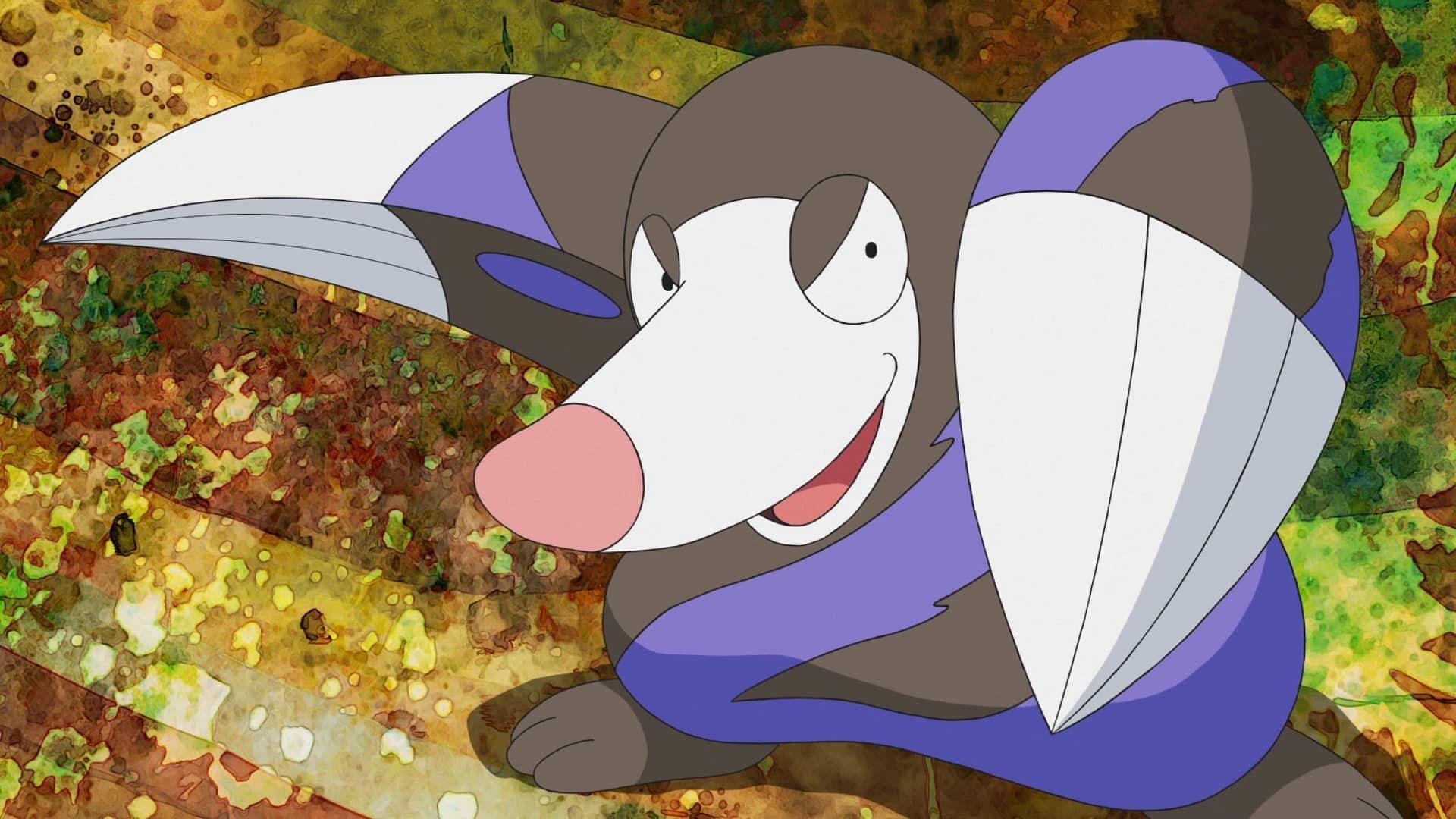 Drilbur as seen in the anime (Image via The Pokemon Company)